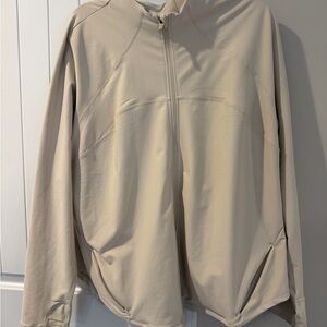 Old Navy Beige Zip-Up Active Jacket